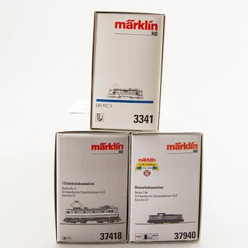3 Märklin locomotives, 3341, 37418 and 37940.