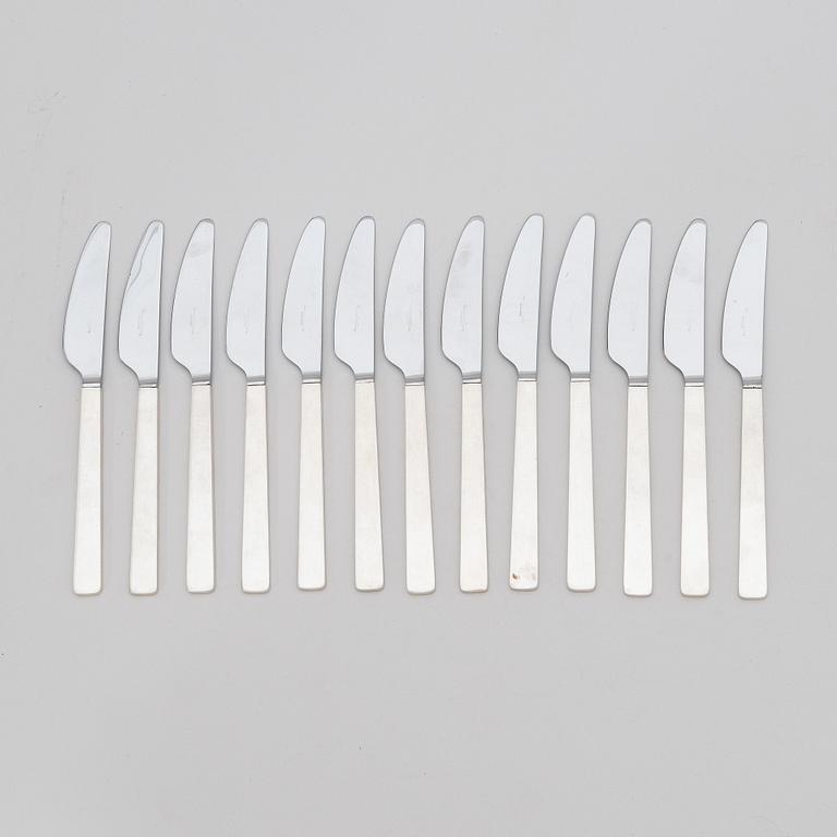 Bertel Gardberg, a 110-piece set of "Birgitta" silver cutlery, marked BG, Hopeatehdas oy, Helsinki 1956-65.