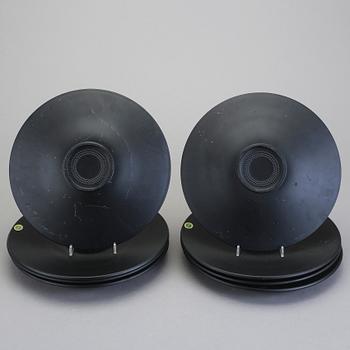 TALLRIKAR, 8 st, glas, Åfors, 1950-tal.