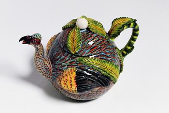 Tekanna, "Bird Teapot", i form av fågel.