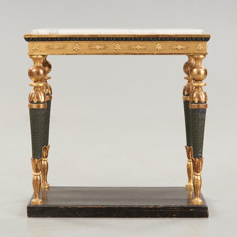 A late Gustavian early 19th century console table.