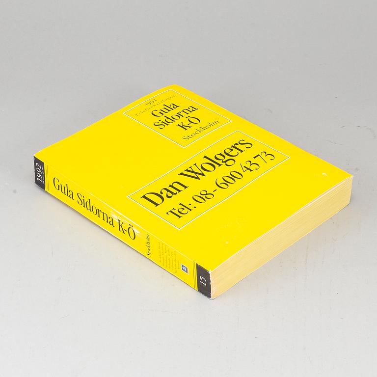 DAN WOLGERS, telephone directory, 1992.