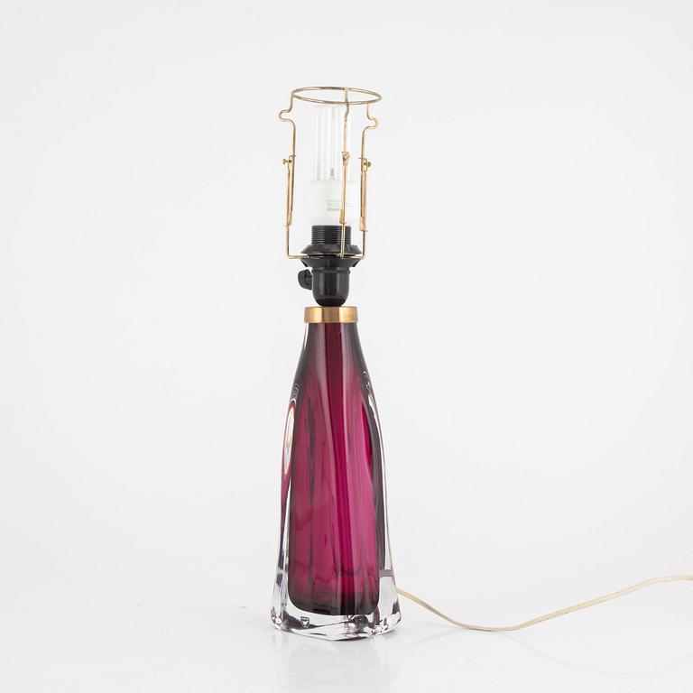 Carl Fagerlund, a glass table lamp, Orrefors, second half of the 20th century.