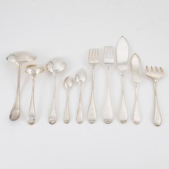 A 99-piece silver model G cutlery service, mark of W.A. Bolin, Stockholm, including 1950.