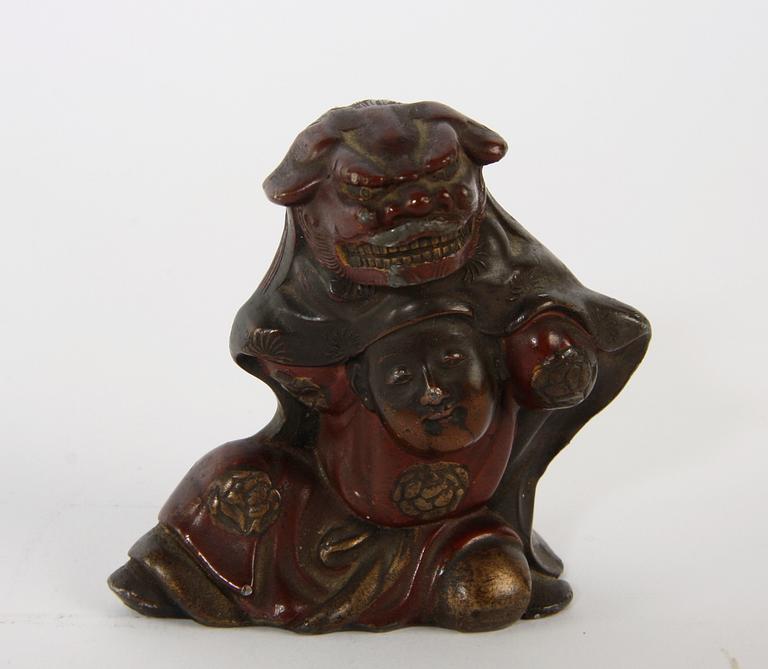 FIGURINER, 4 st, brons, trol Japan.