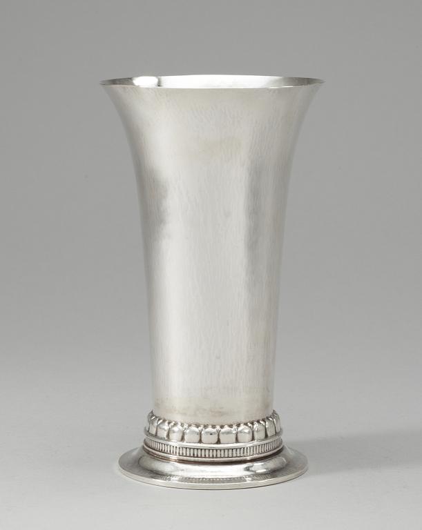 A Georg Jensen vase, Copenhagen 1919, 830/1000 silver, design nr 115.