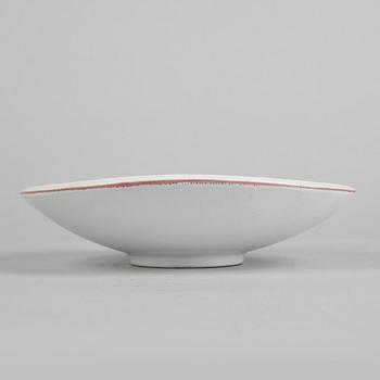 Stig Lindberg, a faience bowl and a dish, Gustavsbergs studio.