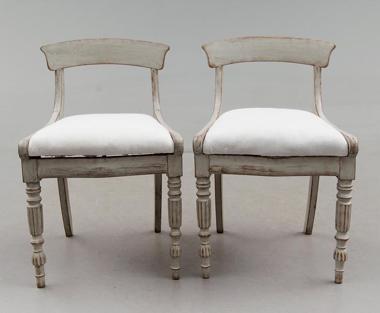 TABURETTER / STOLAR, senempire, 1800-talets mitt.