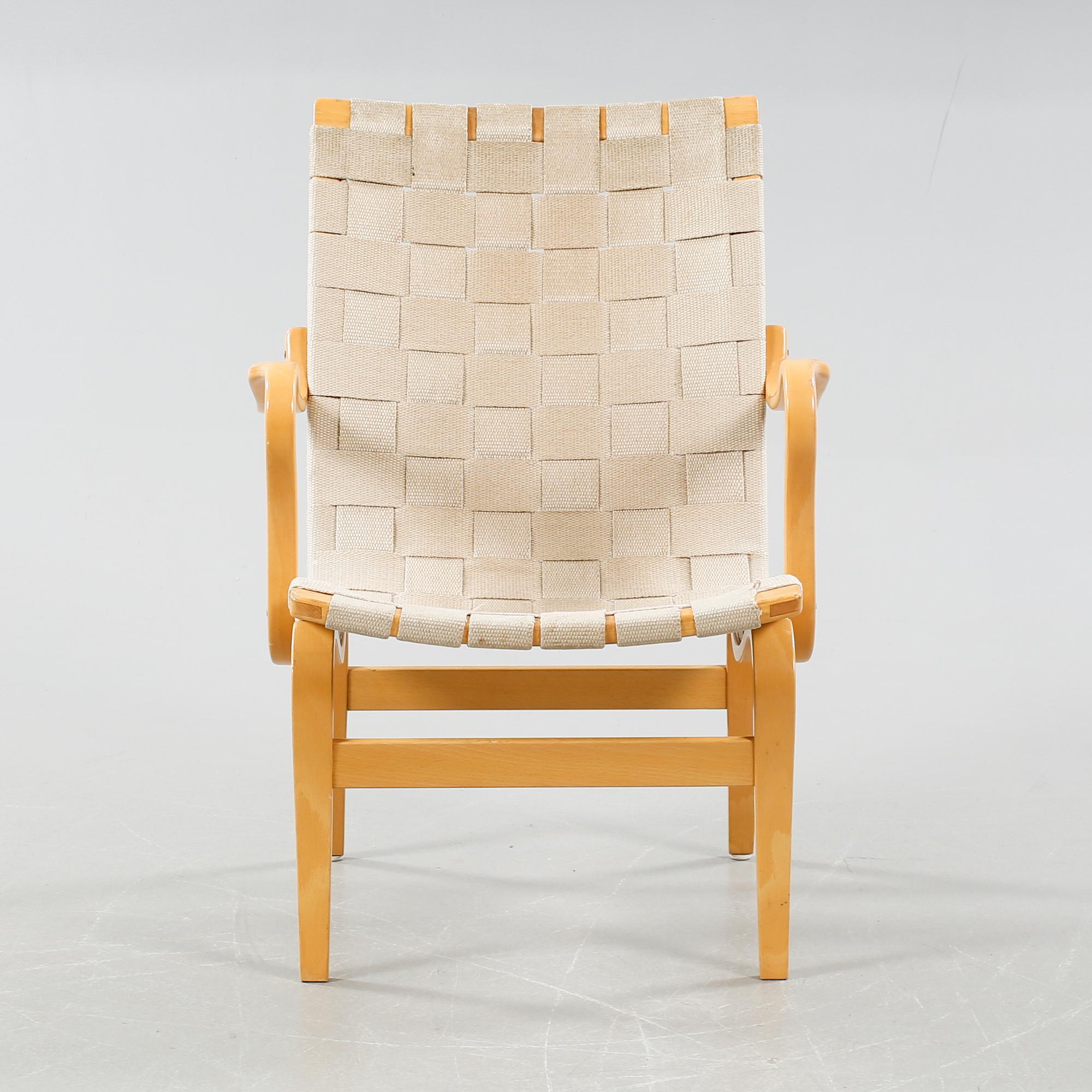 A easy chair by Bruno Mathsson, "Eva", Dux from the latter half of the 20th century.