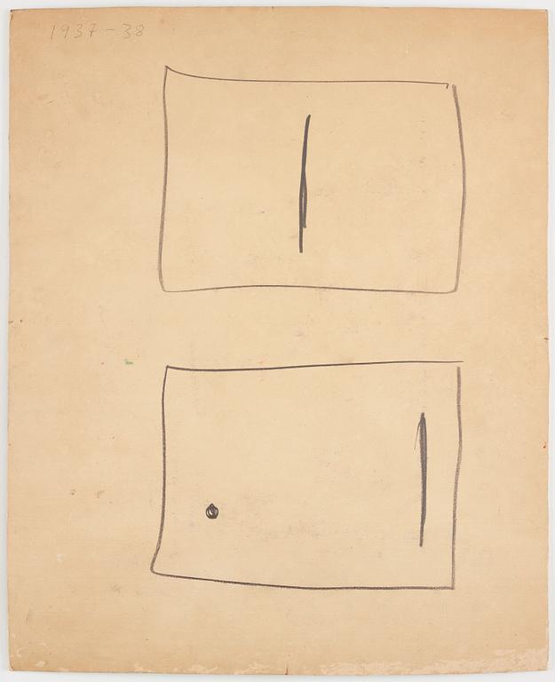 CO Hultén, gouache på kartong och utförd 1937.