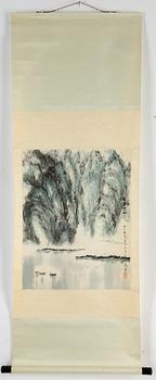 A Chinese hanging scroll, Gao Mang (1926-2017), signed and dated 1983.