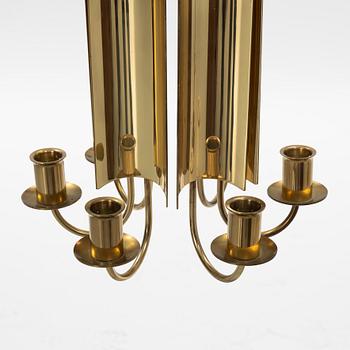 Pierre Forssell, a brass 'Reflex' chandelier, Skultuna.