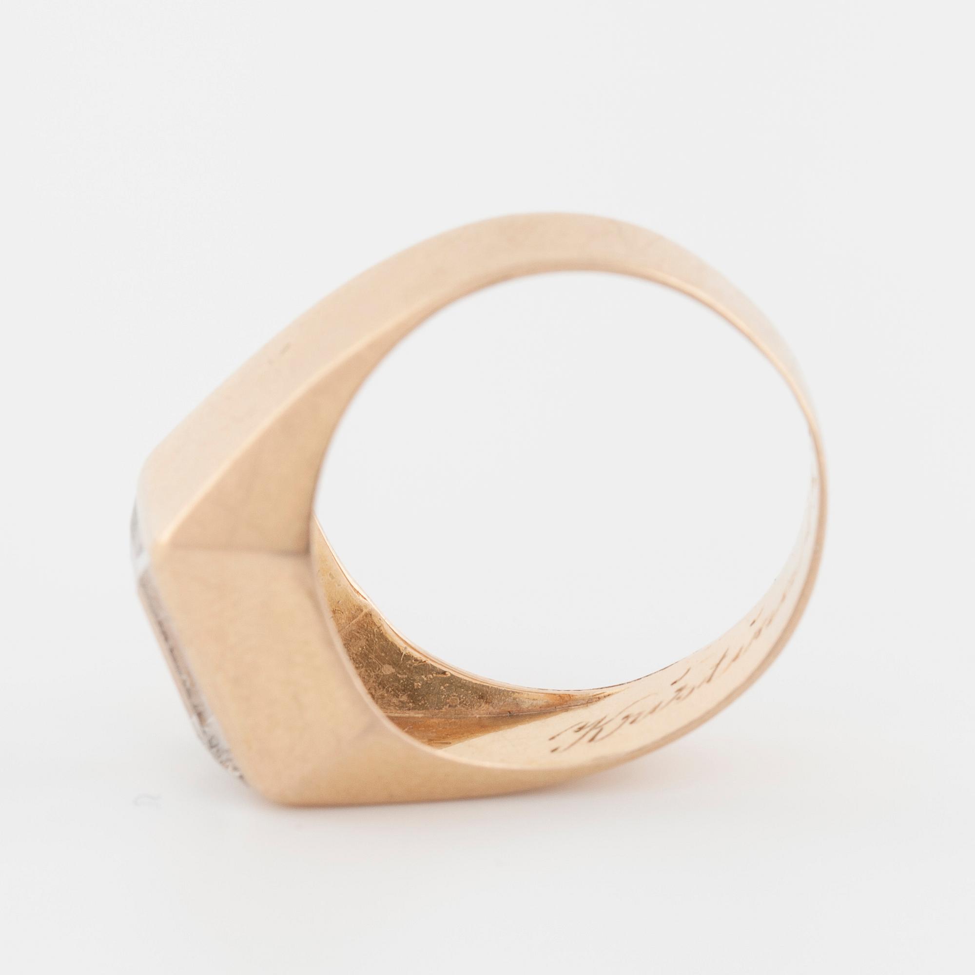 A rock crystal ring by Trege, Göteborg, 1966.