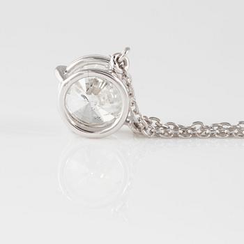 HÄNGE, med briljantslipad diamant ca 1.52 ct. Vikt 4,7 gram.