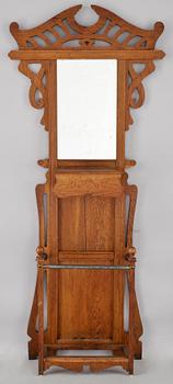 SPEGEL med KONSOLBORD/PARAPLYSTÄLL, jugend. 1900-talets början.