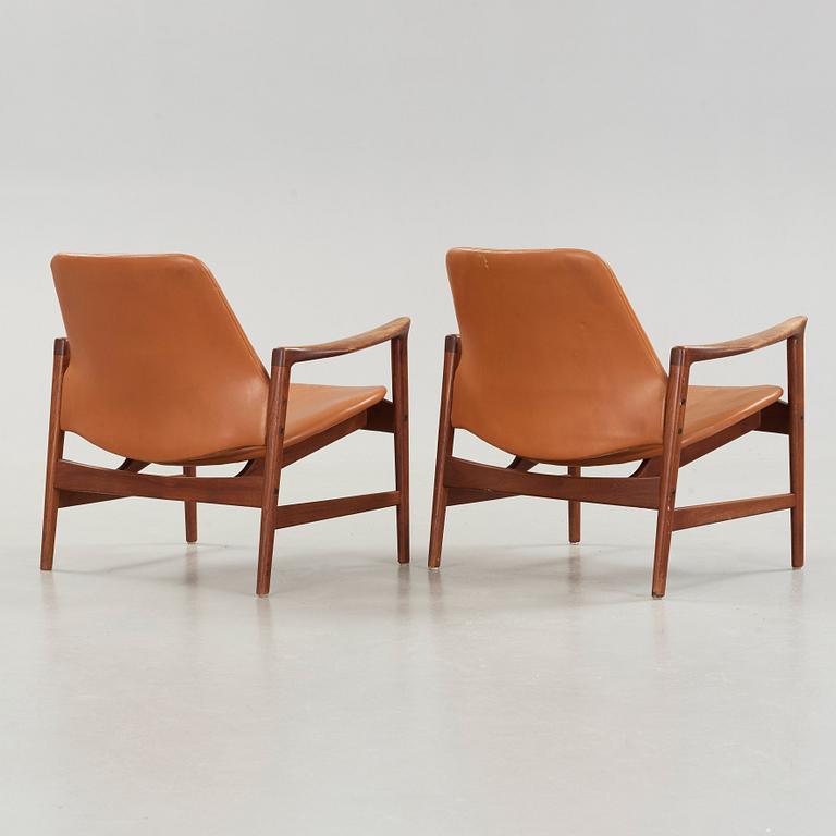 Ib Kofod-Larsen, fåtöljer, ett par "Holte", OPE Möbler, 1950-60-tal.