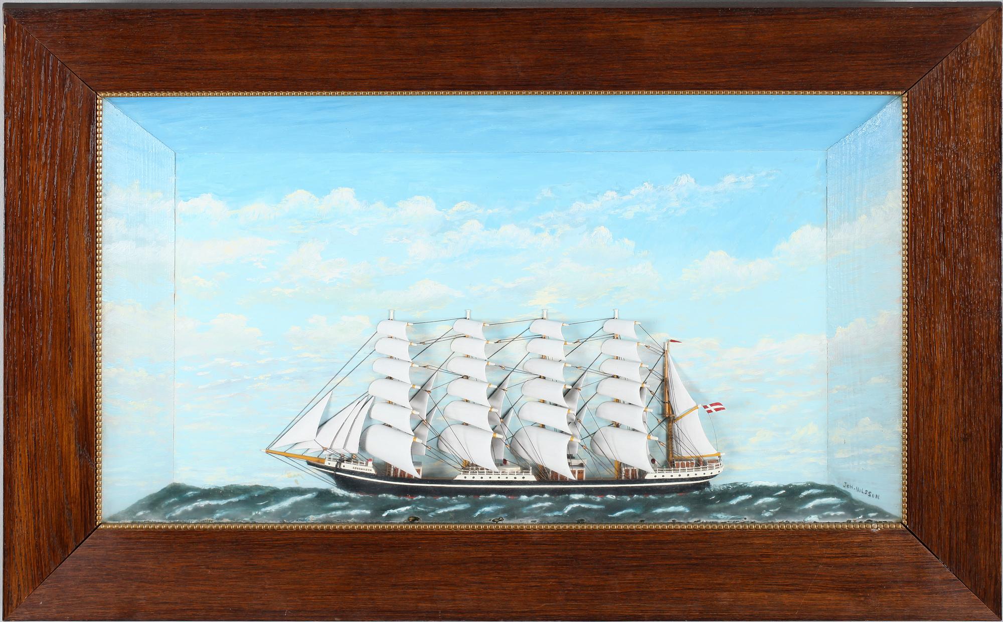 DIORAMA, signerad Joh Nilsson, 1900-talets första hälft.