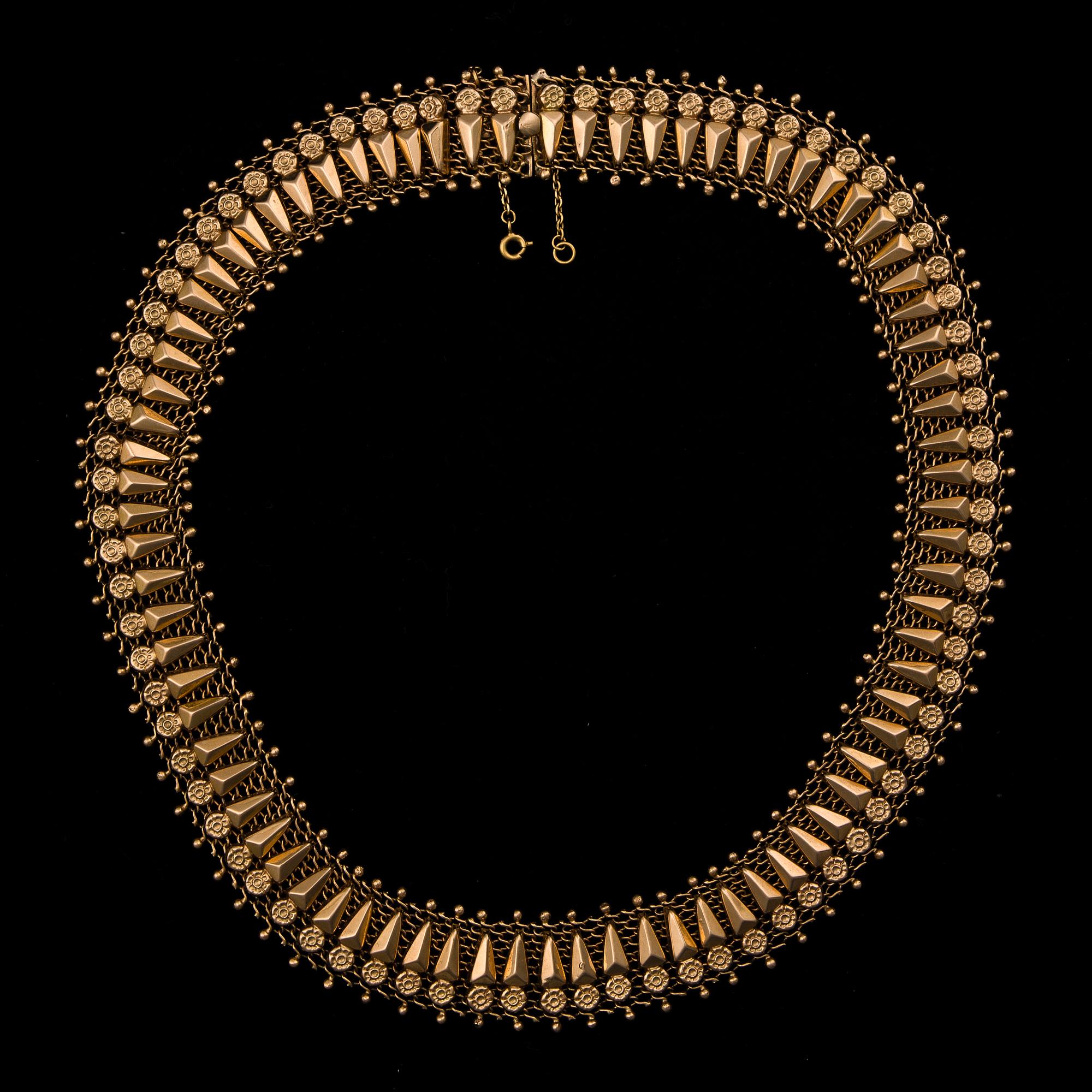 HALSSMYCKE, 18K guld. Italien 1960-70-tal. Vikt ca 51,4 g.
