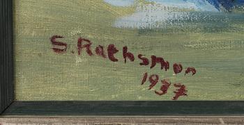 Siri Rathsman, oil on canvas, signed and dated 1937.