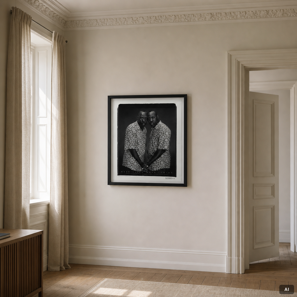 Mary Ellen Mark, "Twins", utställningprint, Hasselblad center, Göteborg, 2003.