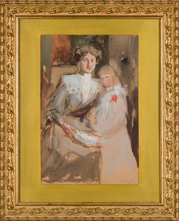 Albert Edelfelt, The Baroness Bennet with her Daughter.