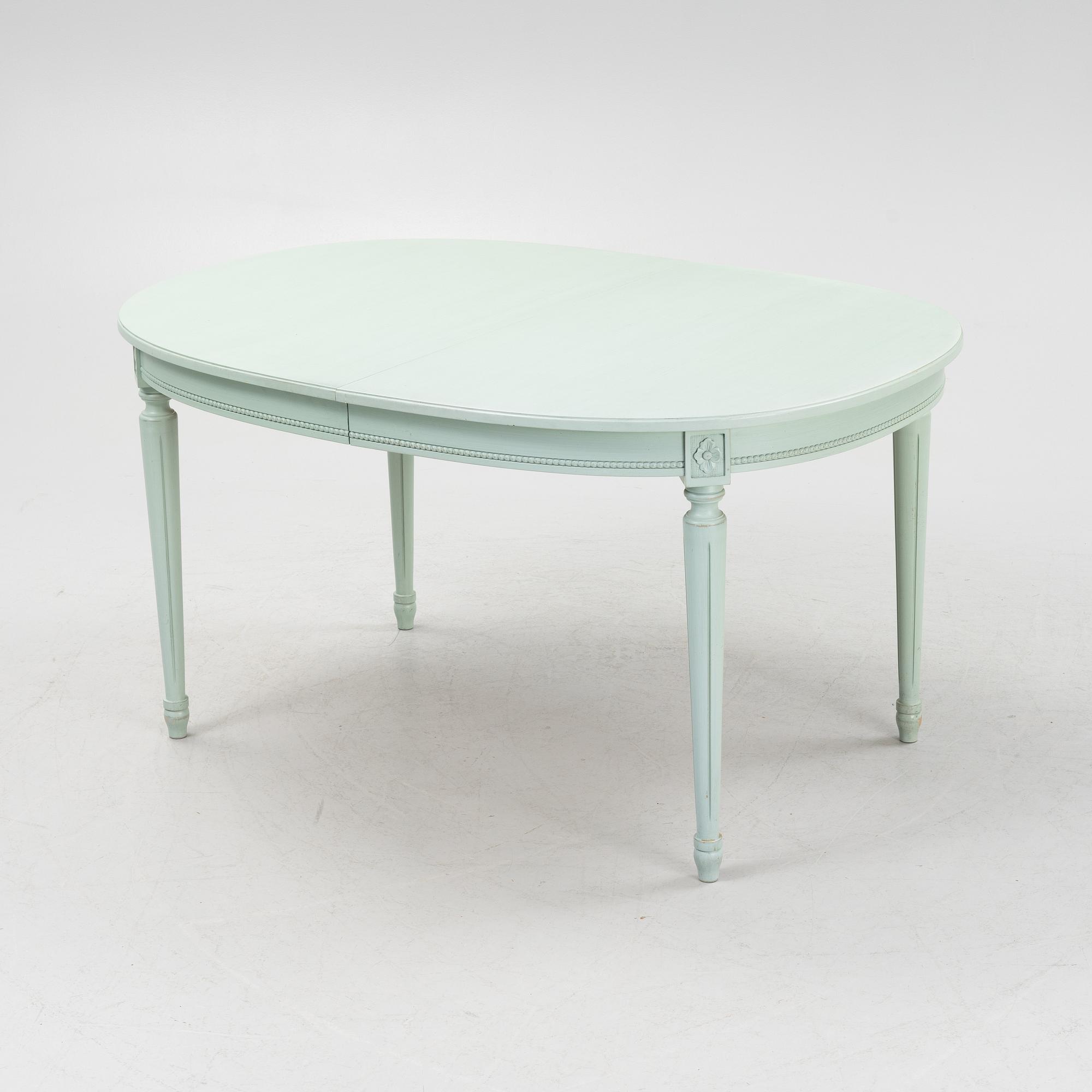 Matsalgrupp, bord och stolar, 1900-talets slut.