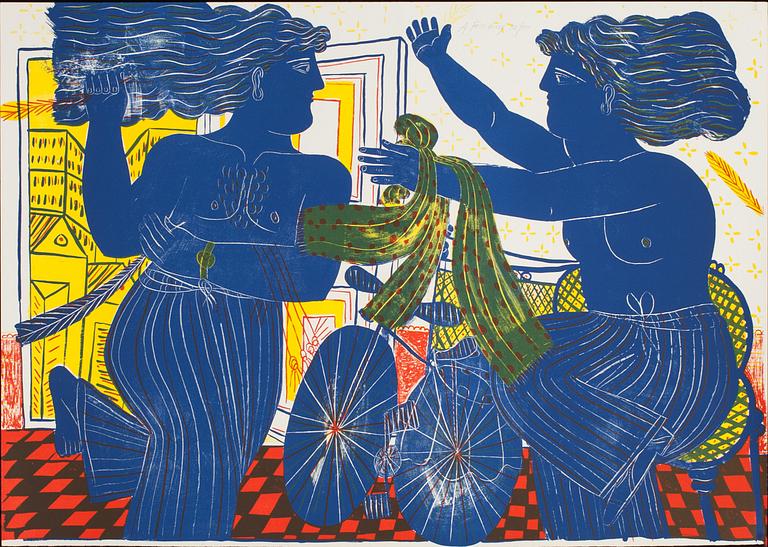 ALEXANDRE FASSIANOS, färglitografi, signerad och numrerad 32/150.