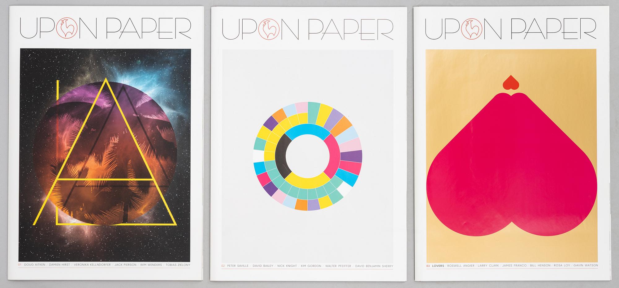 Three issues of the magazine UPON PAPER, Germany.