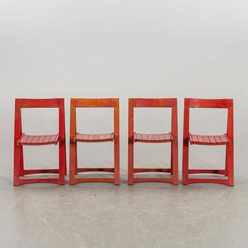 Seven second half of the 20th century collapsible chairs.