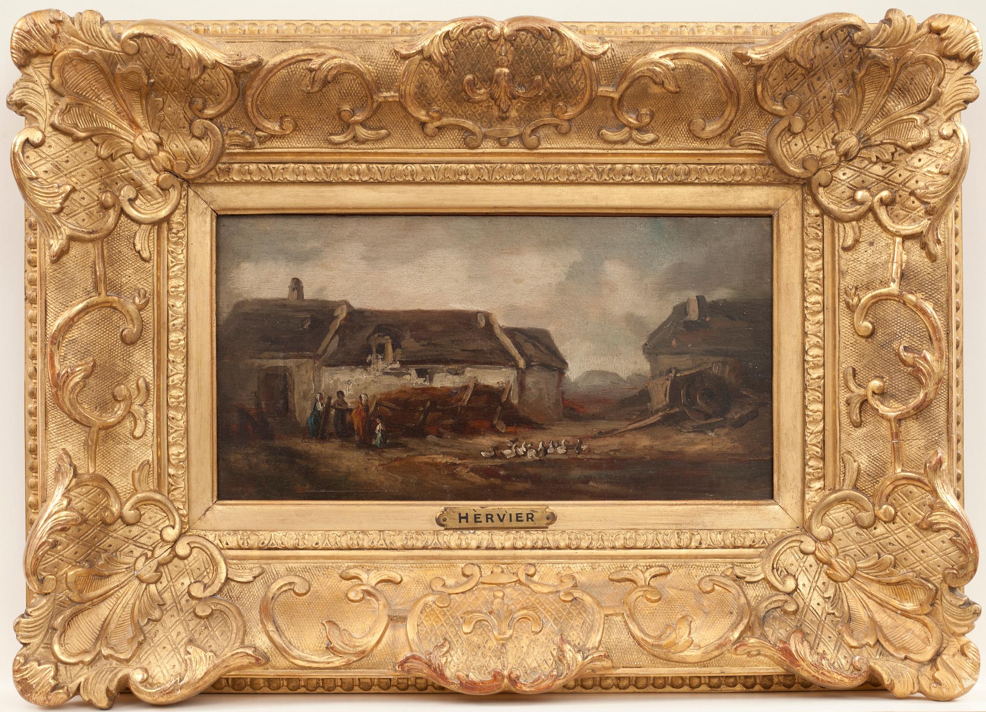 LOUIS ADOLPHE HERVIER, tillskriven, olja på pannå, ej signerad.