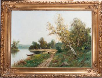 OKÄND KONSTNÄR, olja på duk, signerad Lenoir.