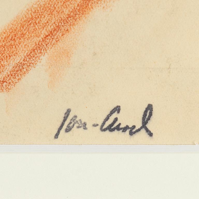 JOHN JON-AND, red chalk. Signed with stamp.