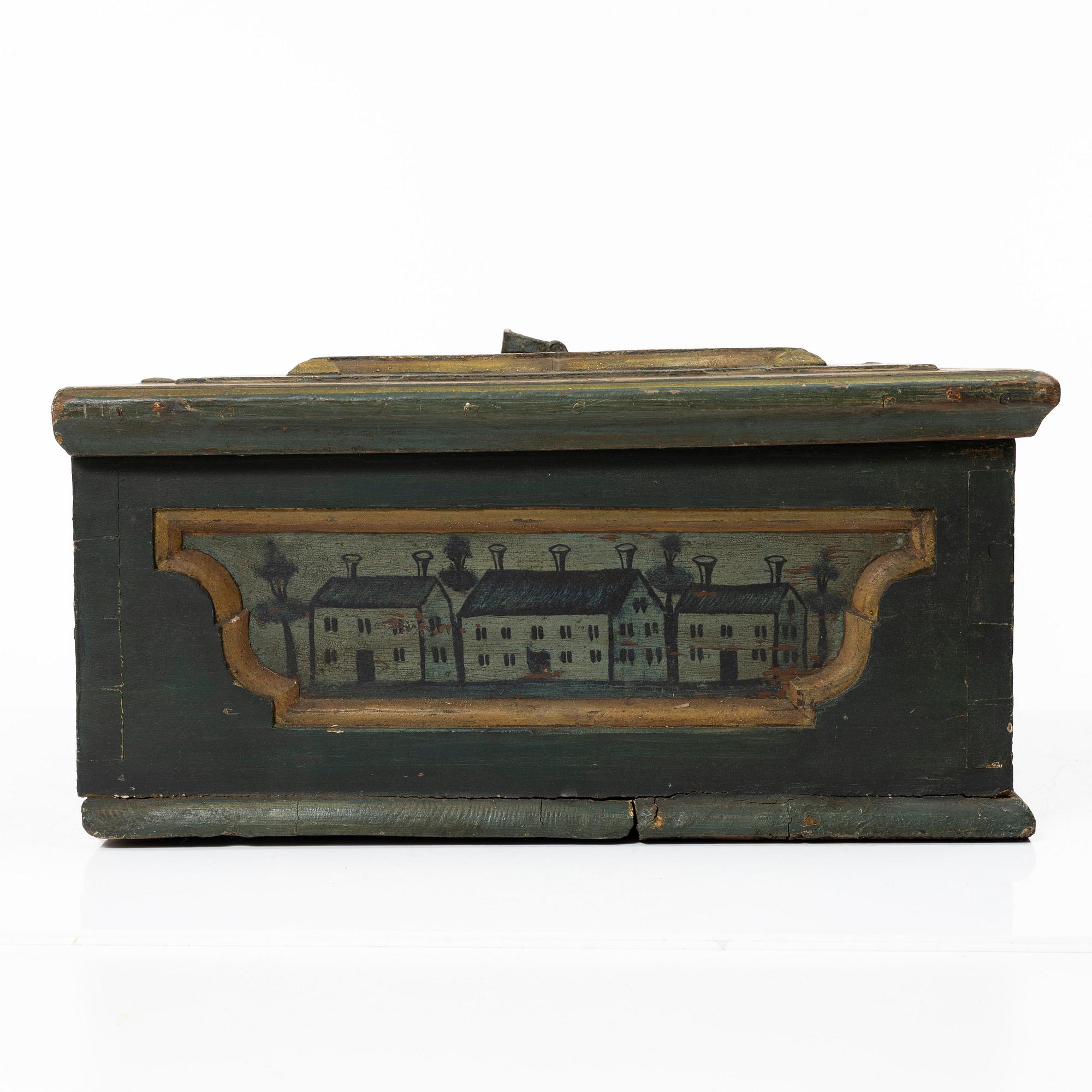 Fiancée's box, folk art, marked 1797.