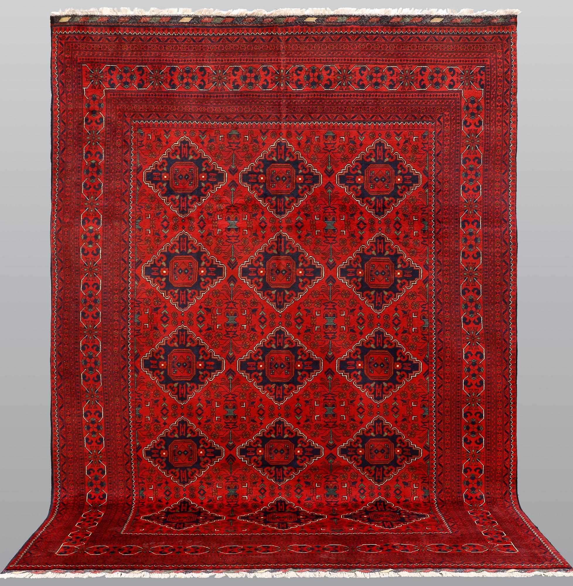 Matta, Afghan, sk Khan Mohammadi, ca 280 x 200 cm.