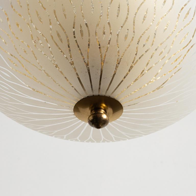 A Swedish Modern ceiling light from Orrefors, 1940's.