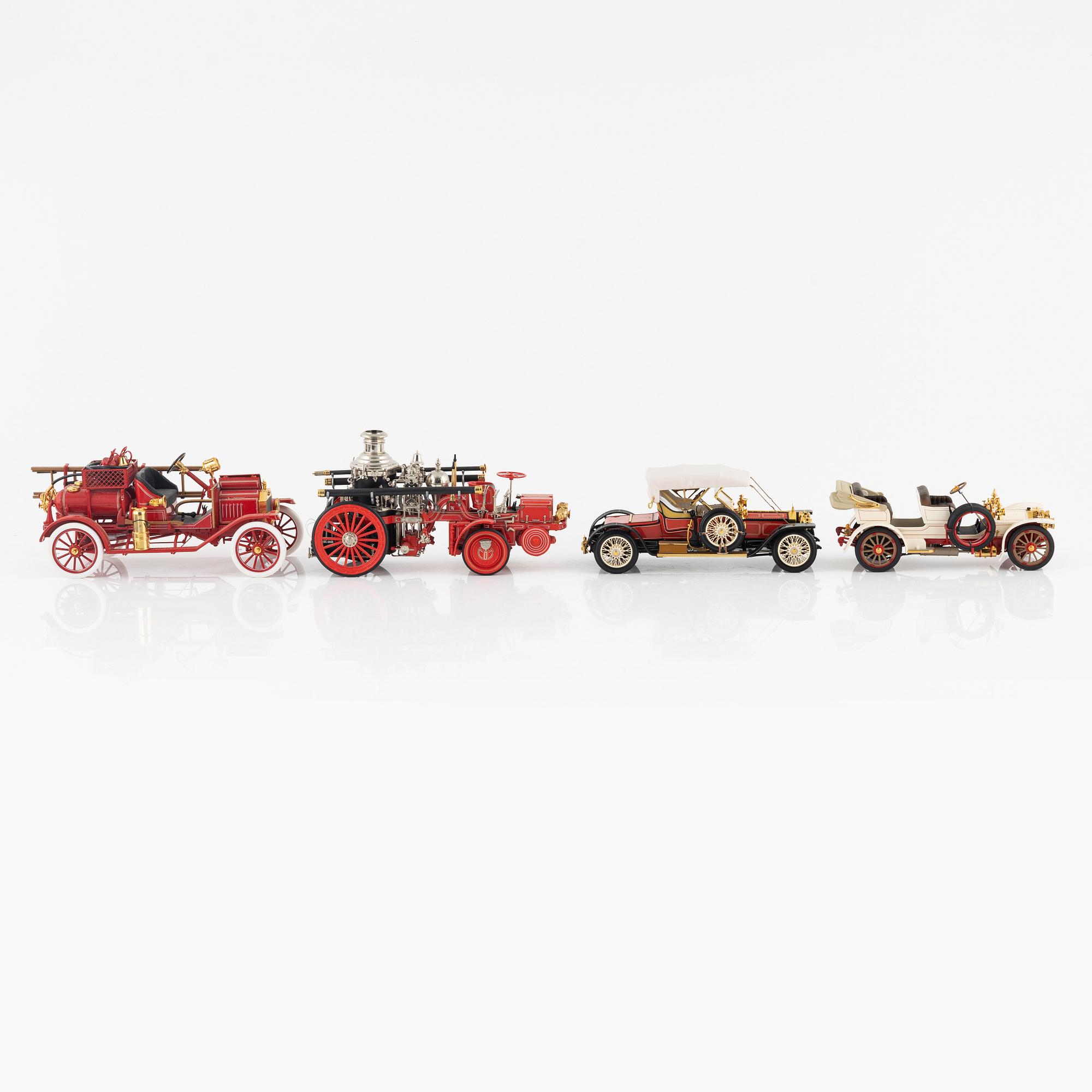 Eight die cast model cars, Franklin Mint.