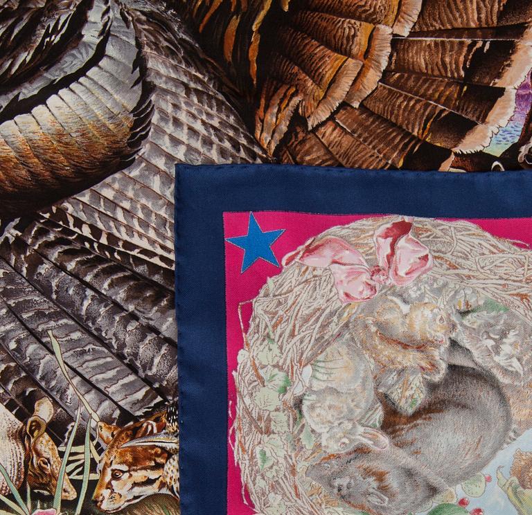 SCARF, "Faune et Flore du Texas" (Texas Wildlife), Hermès.