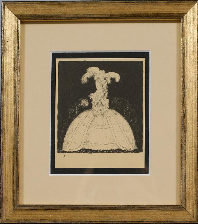JOHN BAUER, litografi, osignerad.