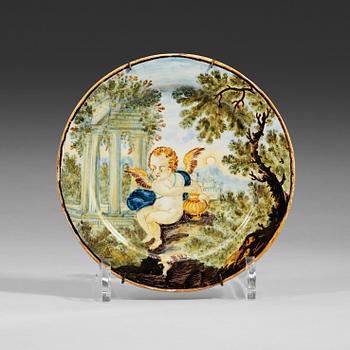 1338. An Italian Castelli dish, 18th Century.