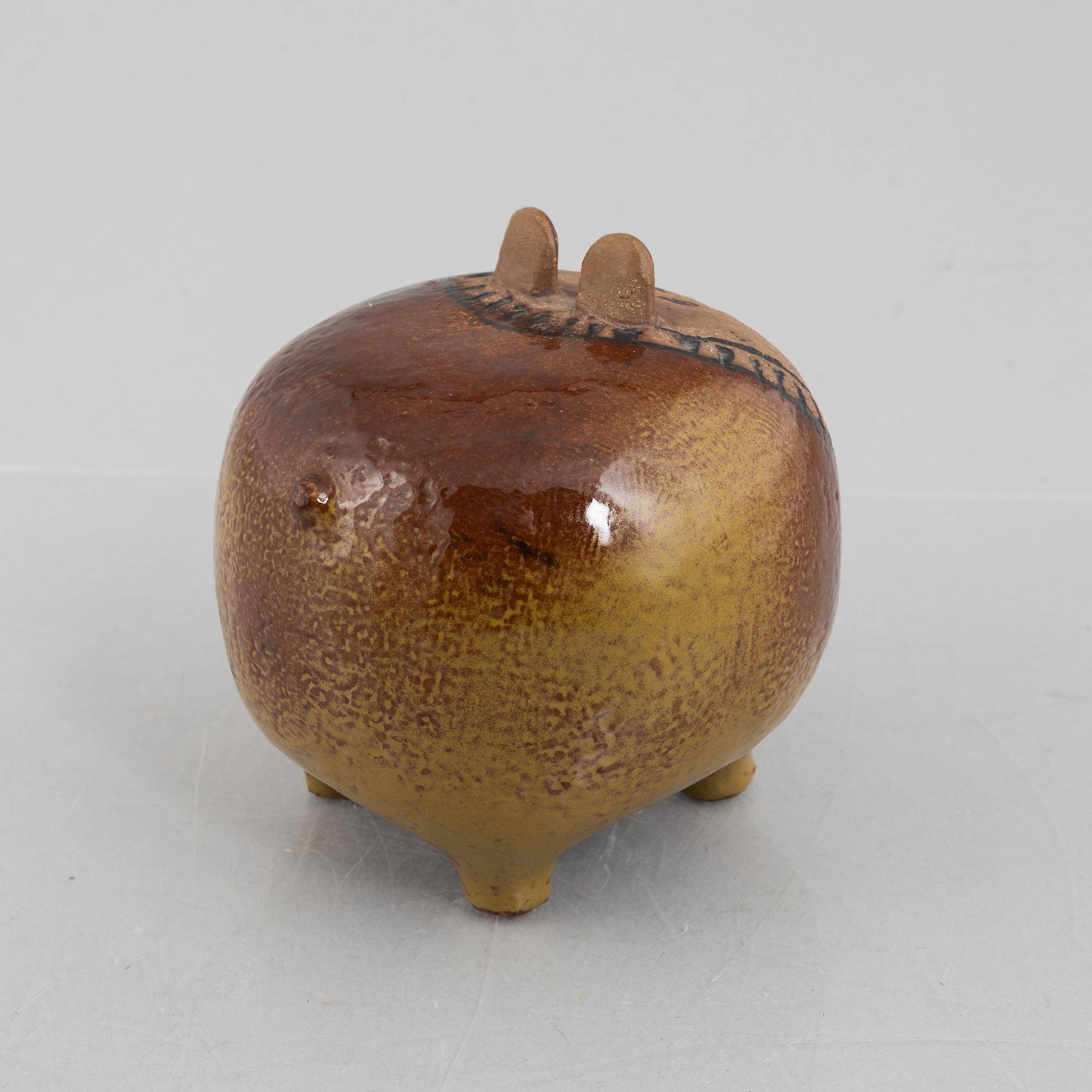 Lisa Larson, a 'Bulldog' figurine from the series 'Stora Zoo', Gustavsberg.
