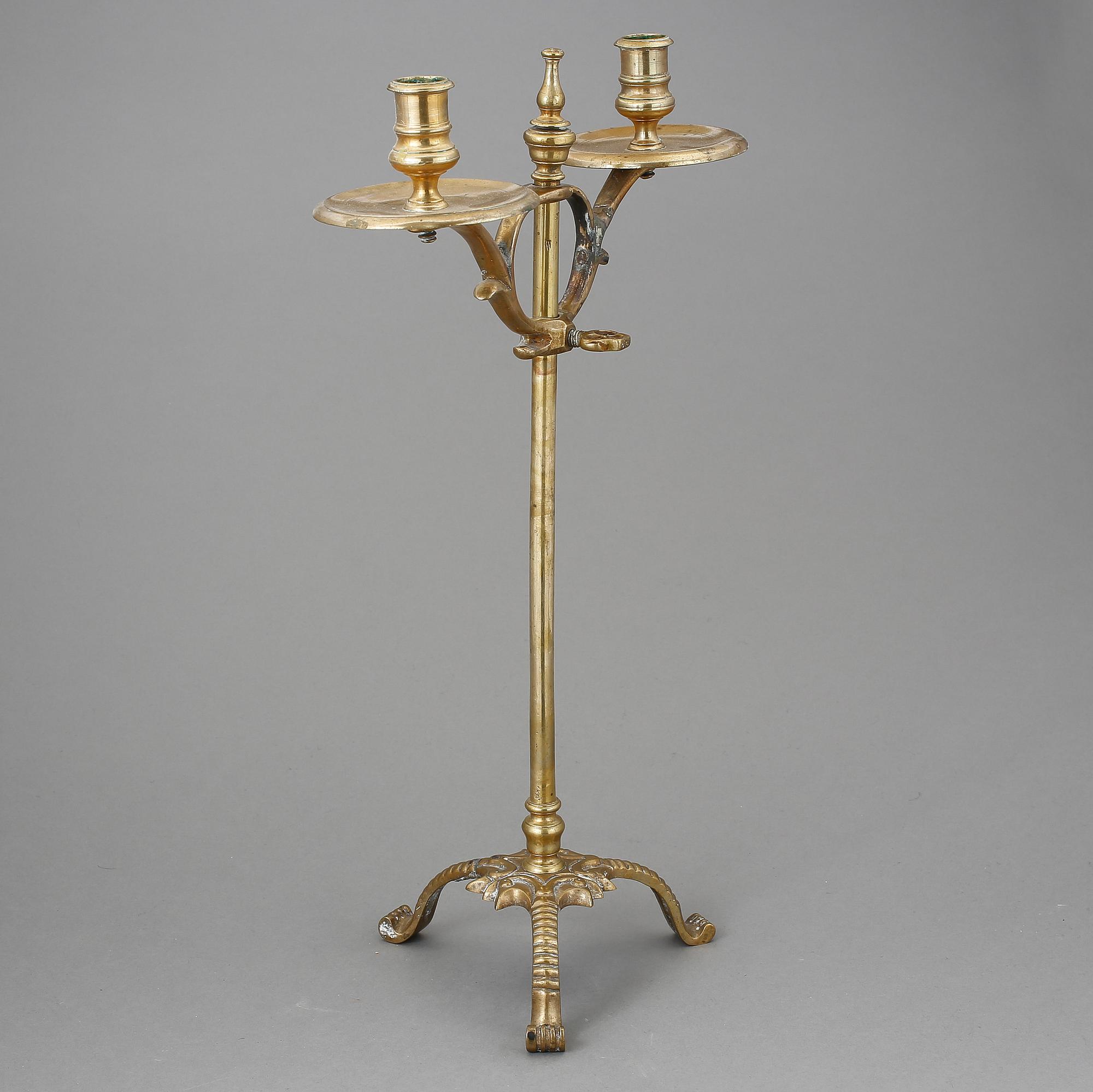 LJUSSTAKE, mässing, 1800-talets andra hälft/slut.