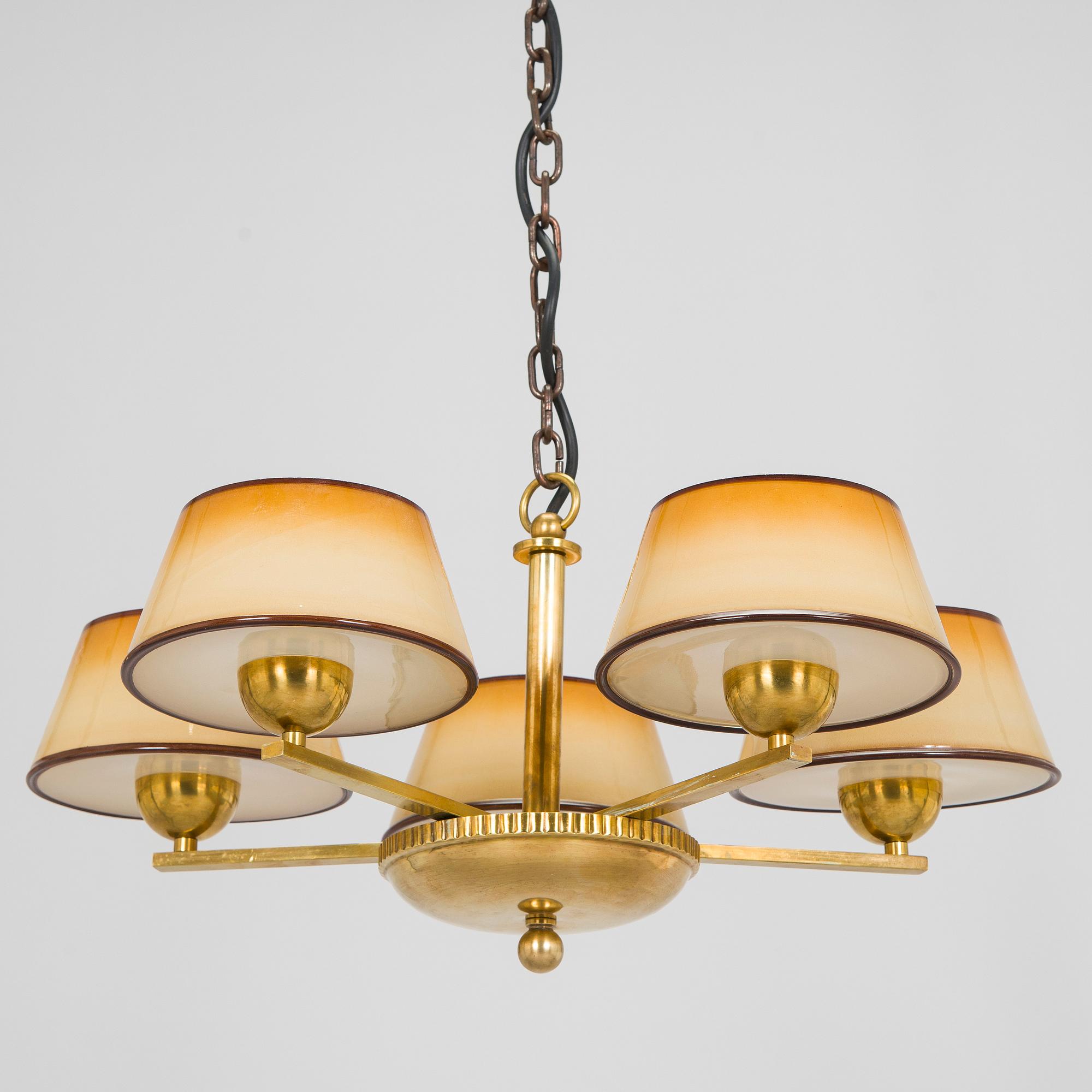 Paavo Tynell, taklampa modell 1409/5, Taito, 1930-tal.