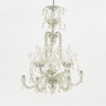 A Venetian style chandelier, mid 20th Century.