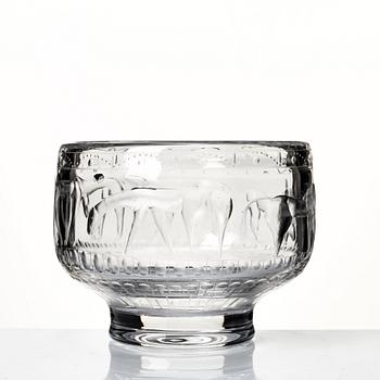 Erik Höglund, skål, Boda Glasbruk, 1950-tal.