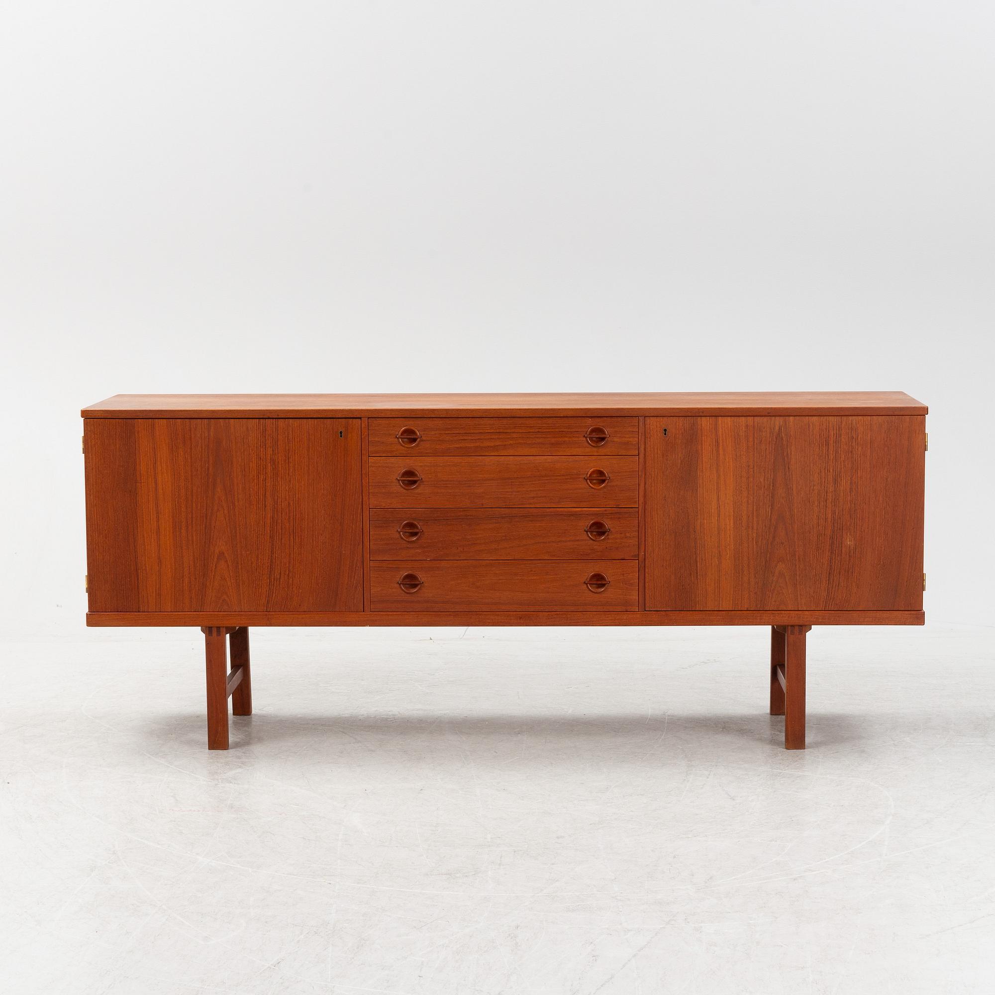 A Swedish teak veneered sideboard, mid 20th Century.