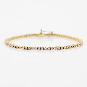 Tennis bracelet, 18K gold with brilliant-cut diamonds, total approx. 1.54 ct.