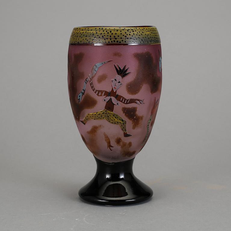 VAS, glas. Ulrica Hydman-Vallien, Kosta Boda 1986. Unik.