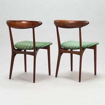 Kurt Østervig, stolar, 6 st, "Skagen", Brande Møbelfabrik, Danmark 1900-talets mitt.