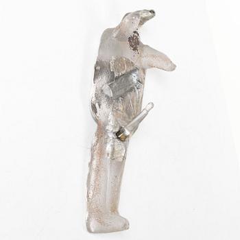 Bertil Vallien, unik väggskulptur, sandgjutet glas, "Idol".