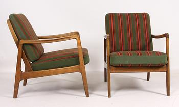 KARMSTOLAR, ett par, Peter Hvidt & Orla Mølgaard Nielsen, France & Daverkosen, Danmark, 1960-tal.